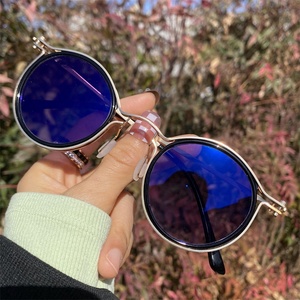 <span class=keywords><strong>Lentes</strong></span> fotocromáticas aleación punk retro redondo Oro Negro lunettes antireflejos <span class=keywords><strong>hombre</strong></span> 2024 gafas fotogray antirreflectantes para <span class=keywords><strong>hombre</strong></span> - Product Image 4