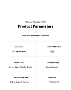 Contenedor Organizador de Zapatos <span class=keywords><strong>Grande</strong></span>, Transparente y Apilable de Plástico - Product Image 6