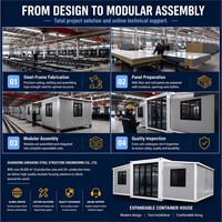 Maisons conteneurs préfabriquées modernes et portables de 20 pieds, extensibles, pour hôtels, bureaux et villas – Approvisionnement direct usine