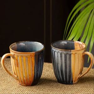 แก้วกาแฟเซรามิกเพ้นท์ลายด้วยมือ ขนาด 250 มล. เป็นมิตรกับสิ่งแวดล้อม ทนทาน เหมาะสำหรับใช้ในบ้าน ห้องครัว ร้านกาแฟ ร้านอาหาร โรงแรม สำนักงาน สำหรับเสิร์ฟเครื่องดื่มประจำวัน - Product Image 1