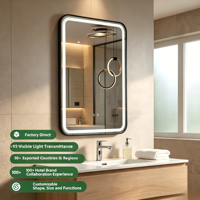 Miroir intelligent haute définition étanche IP44 en gros pour projets hôteliers professionnels