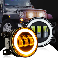 JHS 4 pouces Led antibrouillard Halo anneau antibrouillard 30W diurne avec yeux d'ange pour Toyota Corolla Jeep Wrangler Jk lumières
