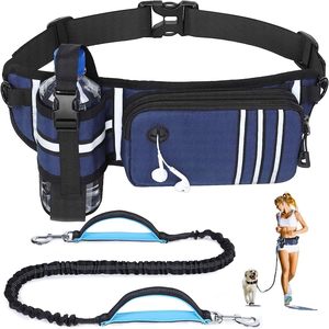 Hands Free Dog Leash with Kettle Fanny Pack Reflective Dog Rope <b>Cat</b> Dog Running Fitness Mobile Waist Bag for Walking Hiking - Product Image 1