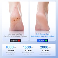 Ponceuse électrique à pieds en acier inoxydable, très vendue à l'international, pour l'élimination des callosités et des peaux mortes, entièrement automatique et haute performance