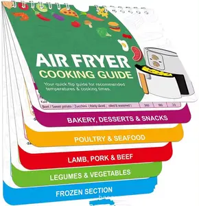 Feuille de triche pour friteuse Aimants Guide de cuisson Livres de cuisine magnétiques Aimant instantané Tableau des temps de cuisson pour référence rapide
