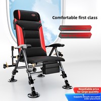 Chaise de pêche pliante inclinable en gros, tabouret de pêche portable multifonction