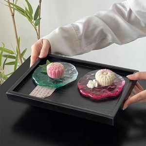 Gran oferta, posavasos <span class=keywords><strong>de</strong></span> cristal coloridos, plato <span class=keywords><strong>de</strong></span> pastelería, taza <span class=keywords><strong>de</strong></span> té, copas <span class=keywords><strong>de</strong></span> vino, bandeja, posavasos <span class=keywords><strong>de</strong></span> vidrio con aislamiento grueso - Product Image 3