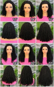 FH Wholesale 280% Density Natural Black Pixie Curly Human Hair <b>Wigs</b> 13x4 <b>Lace</b> <b>Frontal</b> Raw Vietnamese Hair <b>Wigs</b> - Product Image 4
