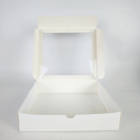 Caja Cuadrada de Cartón Blanco Ecológica Personalizada al por Mayor con Ventana Transparente para Alimentos, Bocadillos, Pasteles, Regalos de Cumpleaños Plegables