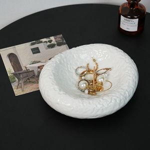 Ins-phong cách sáng tạo đồ trang sức gốm lưu trữ khay phổ biến INFLUENCER ảnh Prop hiển thị hình dạng bất thường khay sậy khuếch tán Bộ - Product Image 1