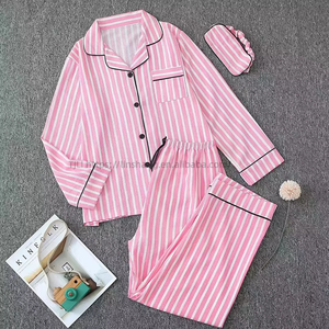 Women's 7-Piece Loungewear Set Striped Print Pajamas Button-<b>Down</b> Top + Cami + <b>Pants</b> + Shorts Accessories Sleepwear Fashion - Product Image 6