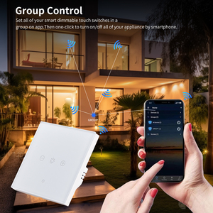 Nhà Thông Minh chuyển đổi cảm ứng chuyển đổi Wifi <span class=keywords><strong>app</strong></span> điều khiển từ xa Dimmer Bảng điều chỉnh tường ánh sáng Tempered Glass thay đổi độ sáng chuyển đổi - Product Image 5