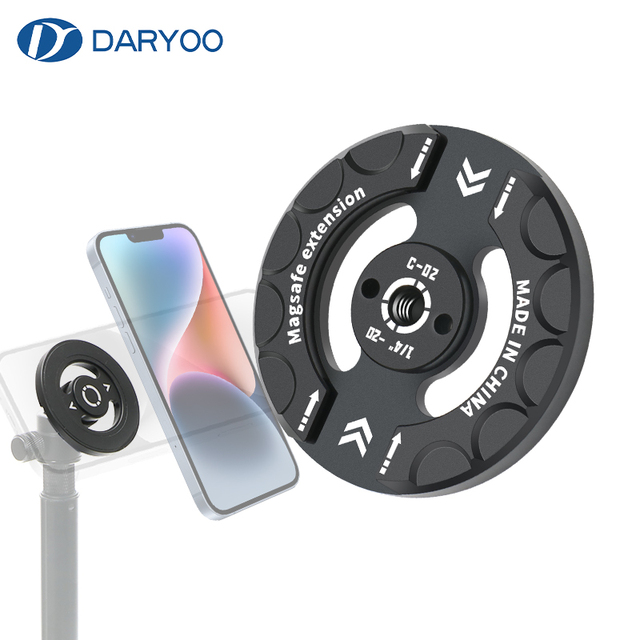 Magsafe Magnetic Phone Base, Equipped with Cold Shoe Mount and 1/4 Screw Connection, Suitable for Car Magnetic Phone Holder