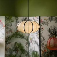 Lustre moderne de style médiéval pour chambre à coucher, salon, salle à manger, lanterne en tissu