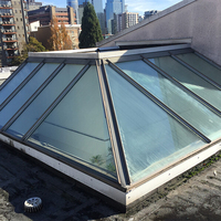 Prix du dôme de toit Maplemiles, système de puits de lumière pyramidal, puits de lumière électrique, puits de lumière en aluminium et en verre pour maison