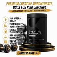 Créatine monohydrate en poudre sur mesure, fabricant OEM, micronisée, sans arôme, nutrition sportive, marque privée