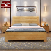 Meuble de chambre double de conception originale, lit double avec fonction de rangement
