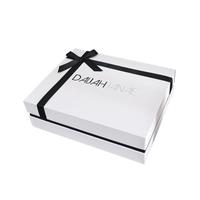 Emballages en carton de luxe personnalisés de haute qualité, boîtes cadeaux blanches avec couvercle amovible et col
