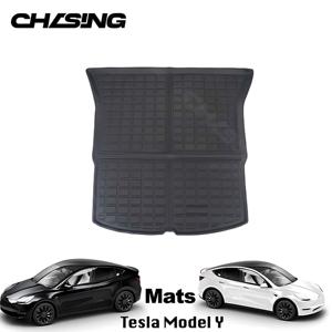 Bonne qualité tous temps pour Tesla modèle Y couverture de siège arrière tapis de <span class=keywords><strong>protection</strong></span> tapis de sol en <span class=keywords><strong>caoutchouc</strong></span> tapis de <span class=keywords><strong>coffre</strong></span> pour <span class=keywords><strong>voiture</strong></span> - Product Image 2