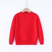 Pull en tricot uni assorti pour la famille, à manches longues, doux et chaud, pour parents et enfants, à porter au quotidien en automne et en hiver