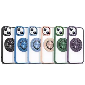 New metal is suitable tpu pc phone cover 15 magnetic phone case 15 pro max fall protection car holder stand case 16 16 pro