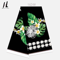 Tissu en polyester doux imprimé numériquement style île, motif hibiscus tropical de Micronésie, idéal pour les chemisiers et les mumus – Vente chaude