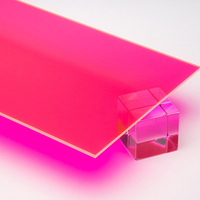 Plaque en plexiglas de 3 mm, couleur fluorescente, acrylique, feuille PMMA qui brille dans le noir, découpée sur mesure, gravure, pliage
