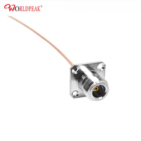 Câble RF flexible RG178 50 ohms avec connecteur femelle N à 4 trous pour l'interconnexion des équipements de communication sans fil