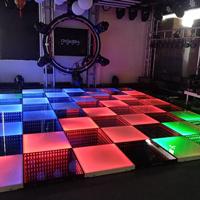 Dalles LED 3D effet miroir pour piste de danse, briques lumineuses magnétiques IP54 à changement de couleur pour éclairage de scène, événements et fêtes de mariage