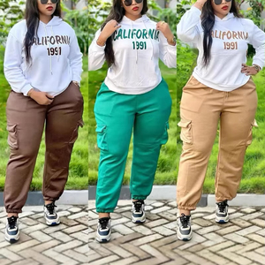 Nuova Collezione Autunno-Inverno: Set Felpa con Cappuccio Vintage Ricamata, Moda Casual <span class=keywords><strong>da</strong></span> <span class=keywords><strong>Donna</strong></span> in Vendita - Product Image 2