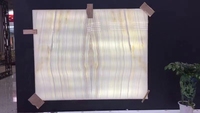 Panneau de Pierre d'Onyx Blanc à Grain Droit Rétroéclairé pour Mur Lumineux, Dalle de Marbre Transparent en Gros