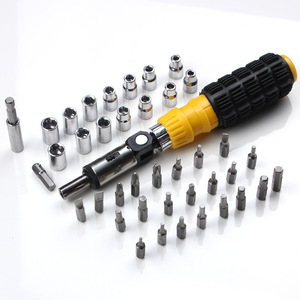 41 Piece Multi Functional Screwdriver Set With Socket Wrench And Combination Tools 1/4 In Drive Hand Tool Kit Steel - Product Image 5
