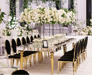 โต๊ะสแตนเลสสี่เหลี่ยมกรอบโลหะโรแมนติกพร้อมแผ่นไม้เอ็มดีเอฟ - Product Image 3