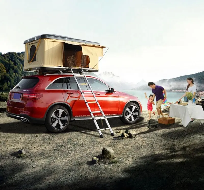 Novo Design Carro Telhado Camping Top Capa Dura Caminhadas Veículo Rooftop Tendas 2 Pessoas Acessórios do carro