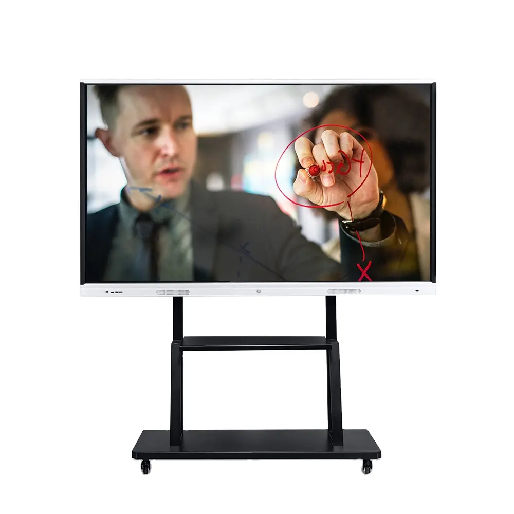 شاشة عرض لاجتماعات العمل 100 بوصة, شاشة عرض تفاعلية LCD تعمل باللمس ، لوحة سبورة بيضاء