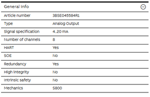 โมดูลเอาต์พุตแบบอนาล็อก S800 I/O รุ่น AO845 3BSE045584R1 S/R HART 8 ช่องสัญญาณ 800xA ระบบ I/O สำหรับอินพุตและเอาต์พุต (io) ของแท้ใหม่ - Product Image 5