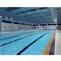 Techo de piscina prefabricado de estructura de acero ligero con construcción de gran vano