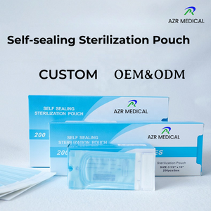 Sacos de Esterilização Autoclaváveis com Selagem Automática Certificados ISO, 200 Unidades, Consumíveis Médicos de PET e Papel para Ferramentas Odontológicas e de Tatuagem - Product Image 5