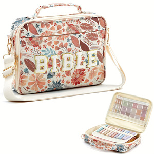Sac de rangement portable pour Bible, grande capacité, sac à bandoulière pour livres, magazines, papeterie, cosmétiques, utilisation sur le bureau ou en voyage, modèle unique - Product Image 4