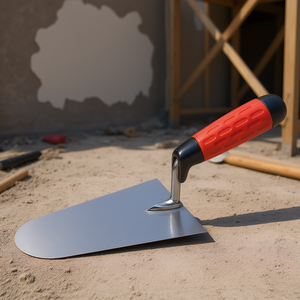 Espátula para Yeso con Punta Redonda Fervi, Hoja de Acero, Mango Rojo - Product Image 3