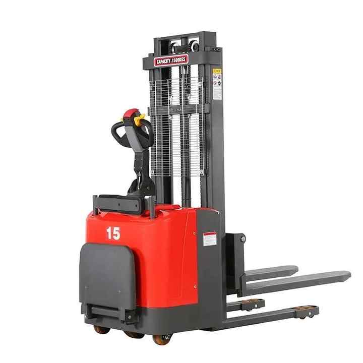 Three-Point Electric Stacker 3 Wheels 1t/1.5t/2t Capacity Narrow Aisle ...