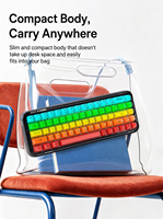 Clavier mécanique rétroéclairé RGB translucide, BT 2.4G USB C filaire, triple mode, OEM ODM, fabricant direct, vente en gros