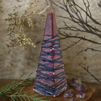 Bougies parfumées faites à la main de conception de pyramide en cire de paraffine en vrac pour la relaxation