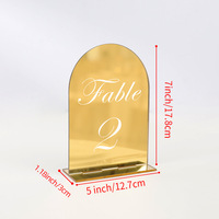 Panneaux de numéros de table de mariage en acrylique multicolores populaires, étiquettes de table pour événements et anniversaires, décorations pour tables
