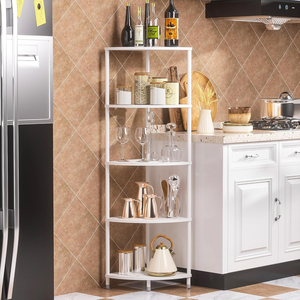 Étagère d'angle haute à 5 niveaux, organisateur peu encombrant pour salle de bain, <span class=keywords><strong>cuisine</strong></span> et salon - Product Image 6