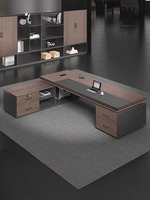 Table de direction simple et moderne haut de gamme, mobilier de bureau de luxe, design modulaire en bois