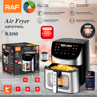 RAF Family 8L APP Control Placa interior de acero inoxidable Recetas en línea Freidora de aire inteligente sin aceite con ventana visible