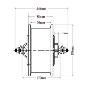 Moteurs de scooter 11 pouces 60V-120V haute puissance 1000W-6000W vitesse 80-170km/h pour LY11''75/80, Moteur rapide LY11'' pour véhicules électriques - Product Image 4