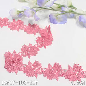 Оптовая продажа, партия, в наличии, 4,5 см, гипюр, химическая кружевная отделка, многоцветная вышивка, кружевная отделка - Product Image 6