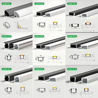 Profilé en aluminium pour bande LED personnalisée, canal encastré pour bande LED avec diffuseur, gouttière en aluminium pour LED